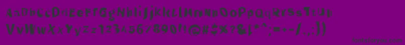フォントThroughtheblack – 紫の背景に黒い文字