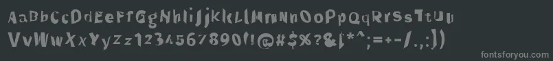 Fonte Throughtheblack – fontes cinzas em um fundo preto