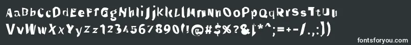 Шрифт Throughtheblack – белые шрифты на чёрном фоне