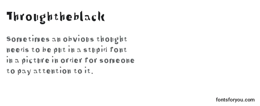 Review of the Throughtheblack Font