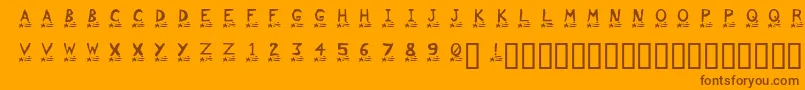 Comet Font – Brown Fonts on Orange Background