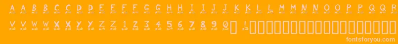 Comet Font – Pink Fonts on Orange Background