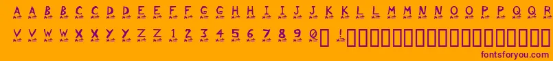 Comet Font – Purple Fonts on Orange Background