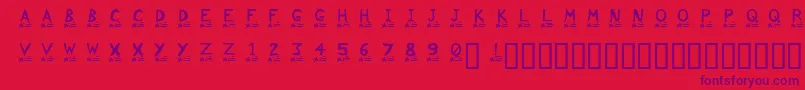 Comet Font – Purple Fonts on Red Background