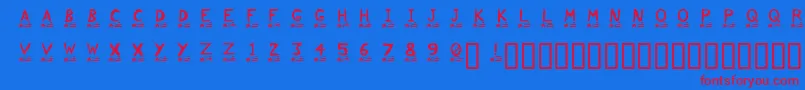 Comet Font – Red Fonts on Blue Background