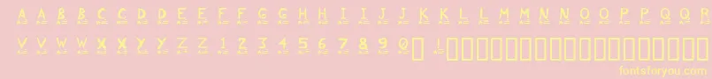 Comet Font – Yellow Fonts on Pink Background