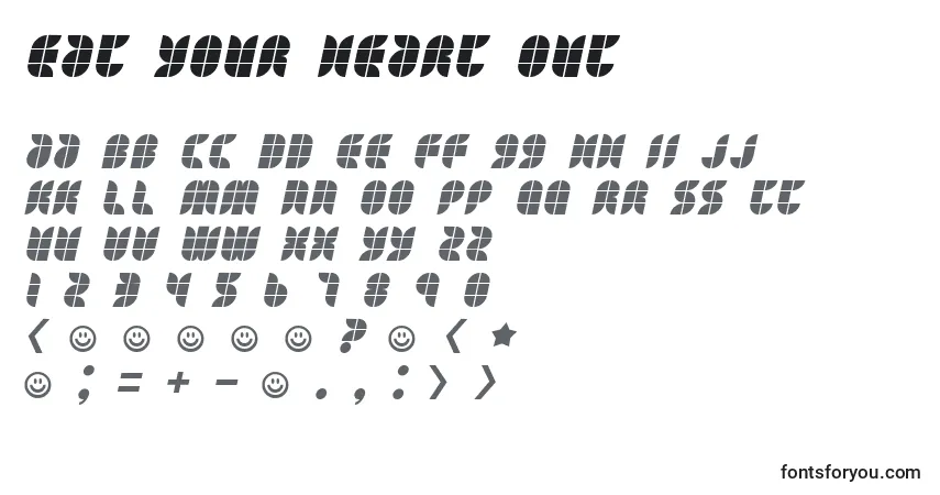 Eat Your Heart Out Font – alphabet, numbers, special characters