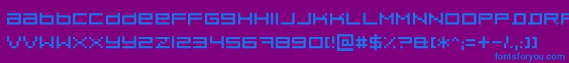 Pixeldu Font – Blue Fonts on Purple Background