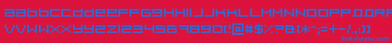 Pixeldu Font – Blue Fonts on Red Background