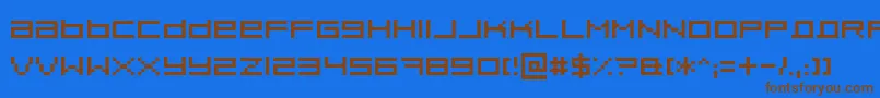 Pixeldu Font – Brown Fonts on Blue Background