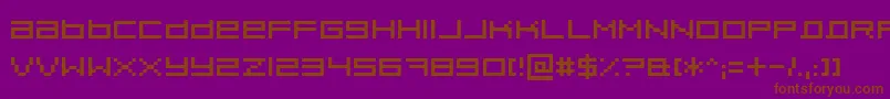 Pixeldu Font – Brown Fonts on Purple Background