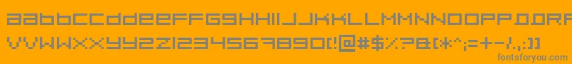 Pixeldu Font – Gray Fonts on Orange Background