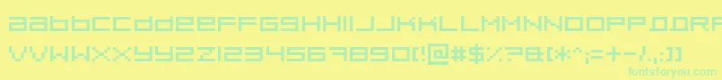 Pixeldu Font – Green Fonts on Yellow Background
