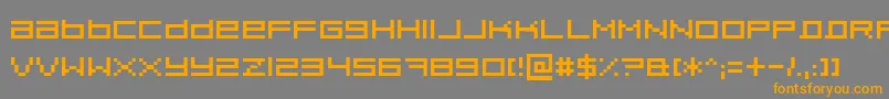Pixeldu Font – Orange Fonts on Gray Background