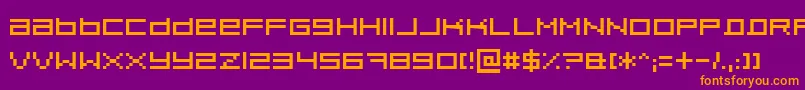 Pixeldu Font – Orange Fonts on Purple Background