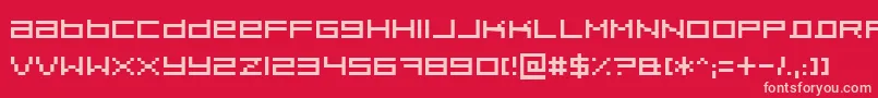 Pixeldu Font – Pink Fonts on Red Background
