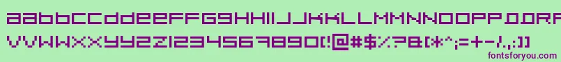 Pixeldu Font – Purple Fonts on Green Background