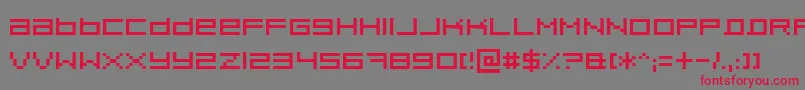 Pixeldu Font – Red Fonts on Gray Background