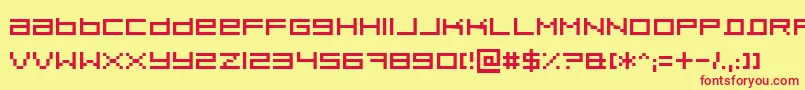 Pixeldu Font – Red Fonts on Yellow Background