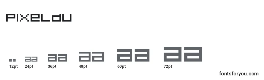 Размеры шрифта Pixeldu