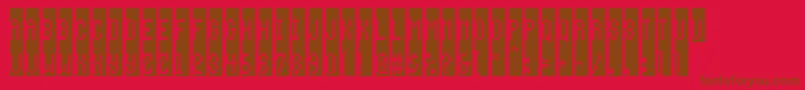 Police Waybeyondblue – polices brunes sur fond rouge