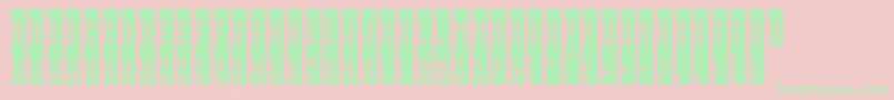 Waybeyondblue Font – Green Fonts on Pink Background