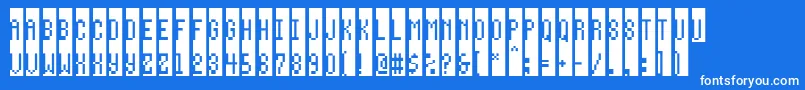 フォントWaybeyondblue – 青い背景に白い文字