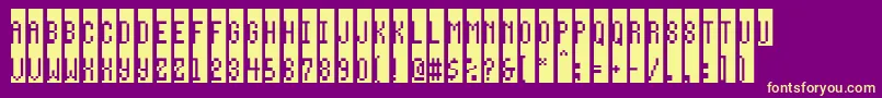 Waybeyondblue Font – Yellow Fonts on Purple Background