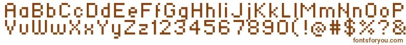 Standard0756-Schriftart – Braune Schriften auf weißem Hintergrund