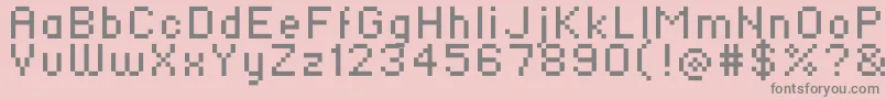 Standard0756 Font – Gray Fonts on Pink Background