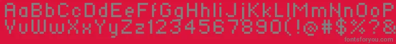 Standard0756 Font – Gray Fonts on Red Background