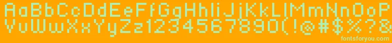 Standard0756 Font – Green Fonts on Orange Background