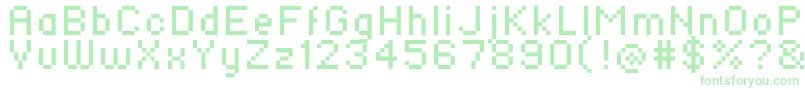 Czcionka Standard0756 – zielone czcionki