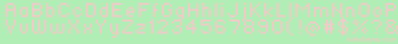 Standard0756 Font – Pink Fonts on Green Background