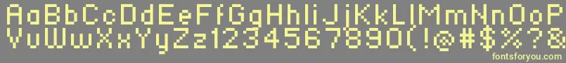 Standard0756 Font – Yellow Fonts on Gray Background