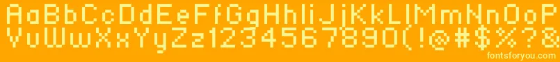 Standard0756 Font – Yellow Fonts on Orange Background