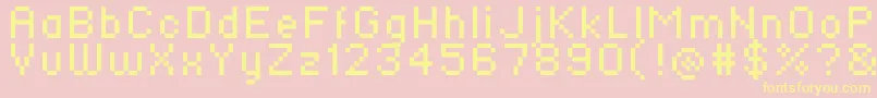 Standard0756 Font – Yellow Fonts on Pink Background