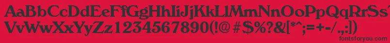 VeronaDemibold Font – Black Fonts on Red Background