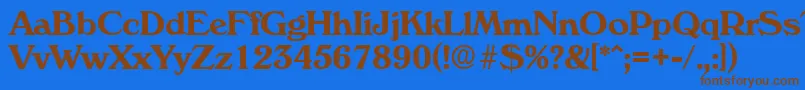 VeronaDemibold Font – Brown Fonts on Blue Background