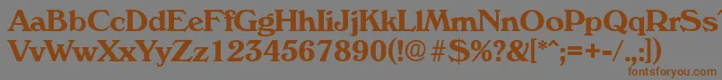 VeronaDemibold Font – Brown Fonts on Gray Background