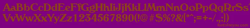 VeronaDemibold Font – Brown Fonts on Purple Background