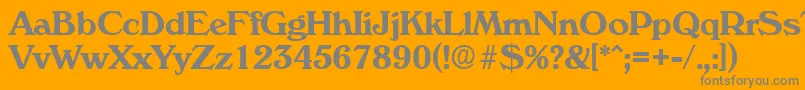 VeronaDemibold Font – Gray Fonts on Orange Background