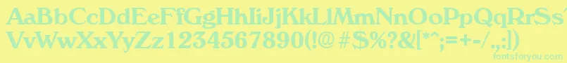 VeronaDemibold Font – Green Fonts on Yellow Background