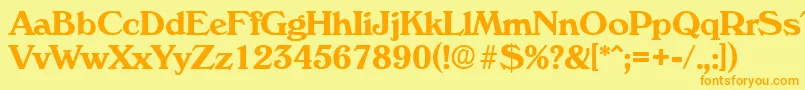 VeronaDemibold Font – Orange Fonts on Yellow Background