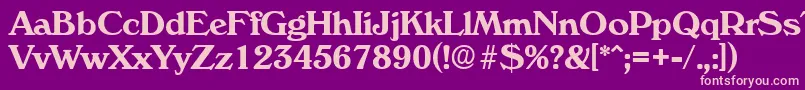 VeronaDemibold Font – Pink Fonts on Purple Background