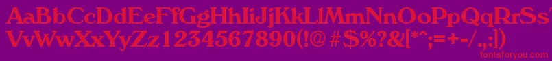 VeronaDemibold Font – Red Fonts on Purple Background