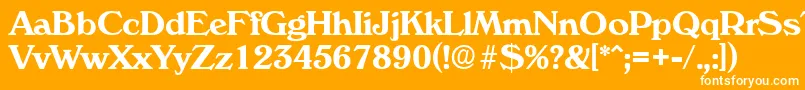 フォントVeronaDemibold – オレンジの背景に白い文字