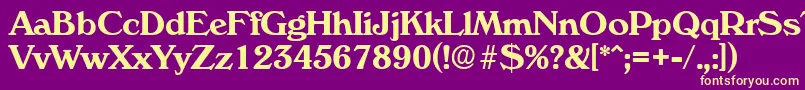 VeronaDemibold Font – Yellow Fonts on Purple Background