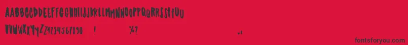 Taramda Font – Black Fonts on Red Background
