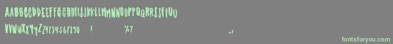 Taramda Font – Green Fonts on Gray Background